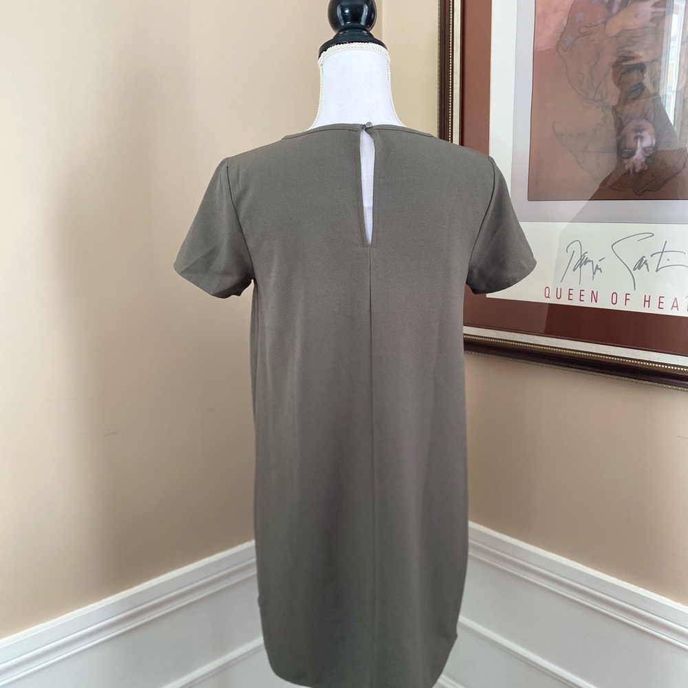 Basic Sage Shift Dress - Picture 3 of 7